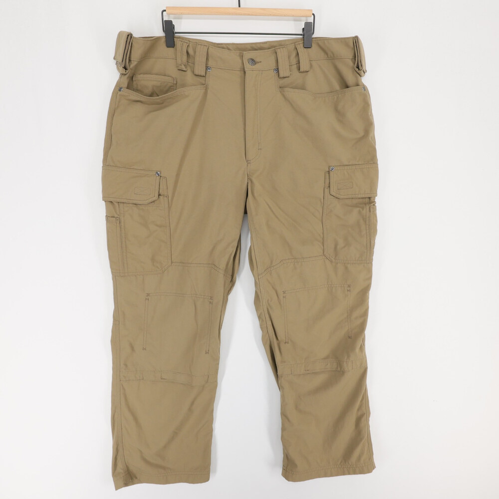 Duluth Trading Dry On The Fly Ultimate Cargo Pants Men 44x30 Tan Nylon Quick Dry